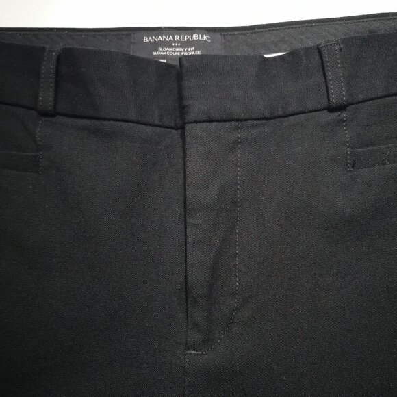 Banana Republic Factory Ladies Size 12 Black Sloan Curvy Fit Crop Pants - Picture 6 of 12